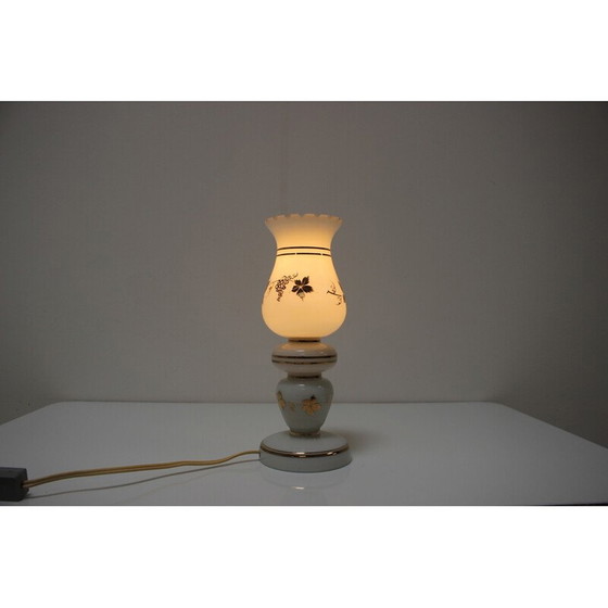 Image 1 of Lampe de table en verre vintage, Allemagne 1980