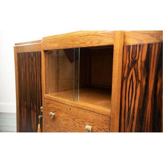 Image 1 of Buffet vintage Art Déco en chêne et coromandel de l'école d'Amsterdam, Pays-Bas 1910