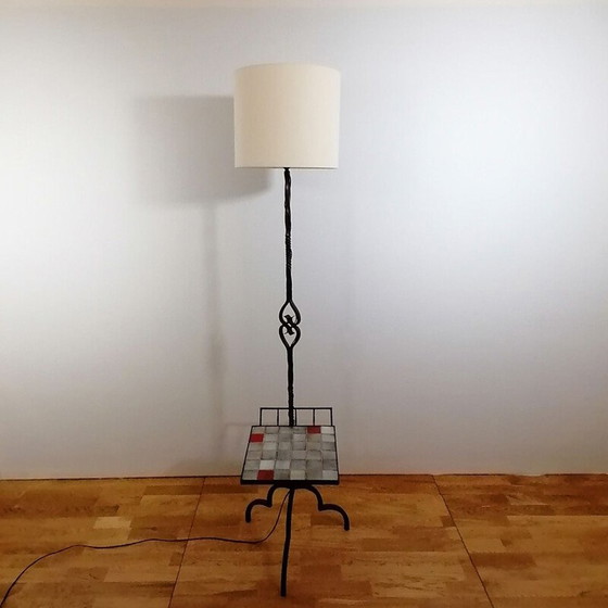 Image 1 of Lampadaire vintage en fer de Mado Jolain et René Legrand, années 1960