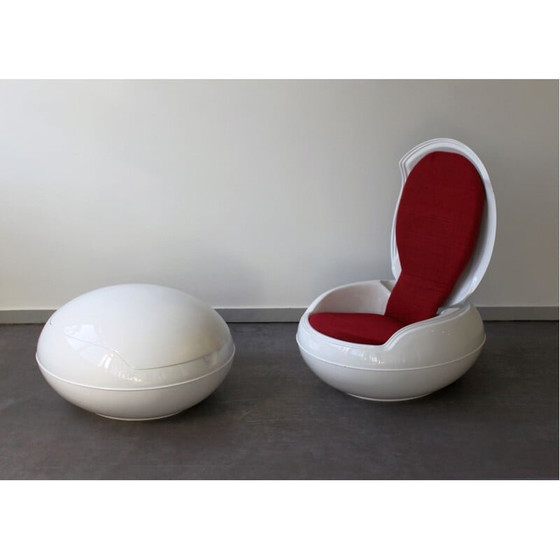Image 1 of Fauteuil Garden Egg vintage par Peter Ghyczy pour VEB Synthese-Werk, 1968