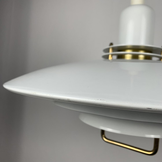Image 1 of Grande lampe suspendue danoise Ab Belid avec poignée, blanche, 1970/80