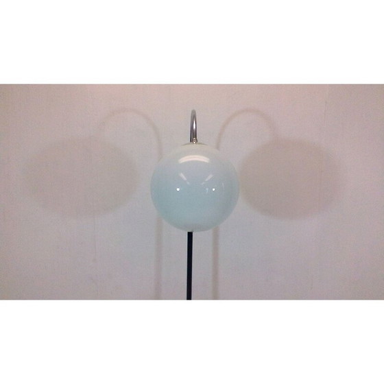 Image 1 of Lampadaire rouge vintage en bois, métal et chrome par Jindřich Halabala, 1930
