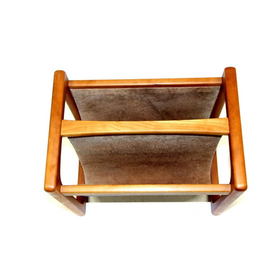 Image 1 of Porte-revues vintage en cuir par Aksel Kjersgaard, Danemark 1960