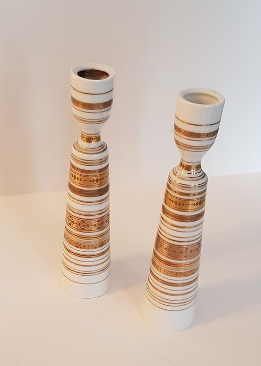 2X Bougeoirs par Bjørn Wiinblad pour Rosenthal, 1960S