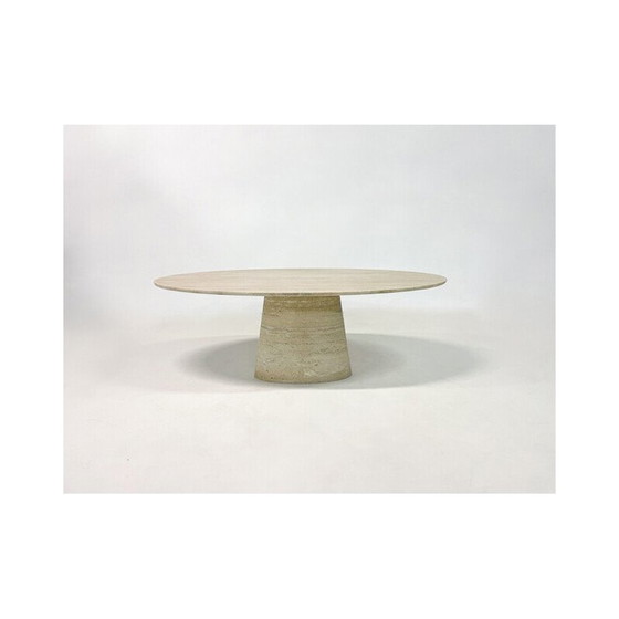 Image 1 of Table de salle à manger vintage en travertin, Italie