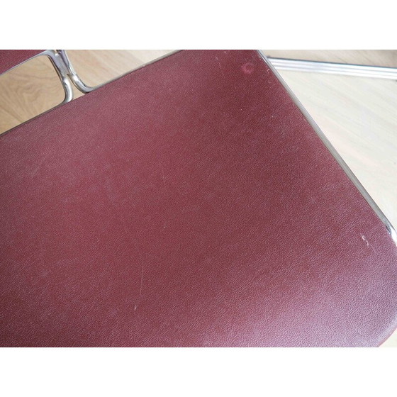 Image 1 of Ensemble de 4 chaises luge vintage par Max Stacker pour Steelcase, 1970