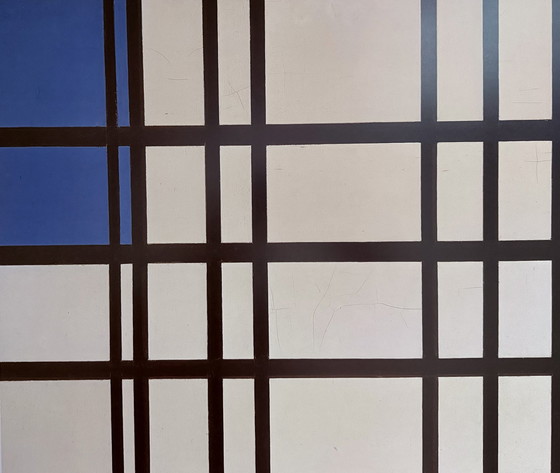 Image 1 of Piet Mondrian : "Rythme fait de lignes noires, 1942". Signé dans la plaque.