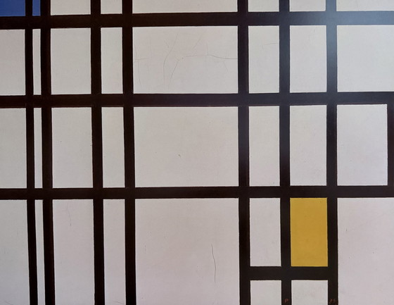 Image 1 of Piet Mondrian : "Rythme fait de lignes noires, 1942". Signé dans la plaque.