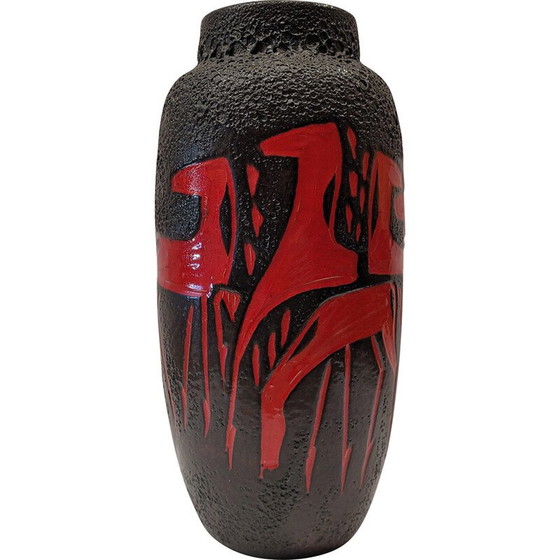 Image 1 of Vase vintage en céramique Fat Lava pour Scheurich Keramik, Allemagne 1950