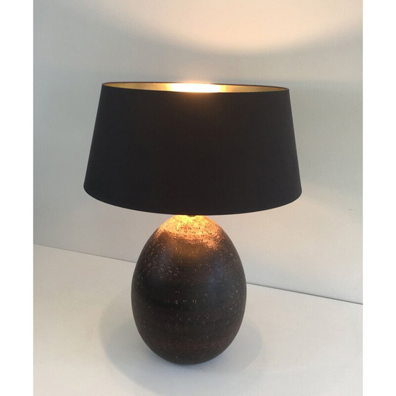 Image 1 of Lampe vintage en céramique avec lettres incrustées, 1970