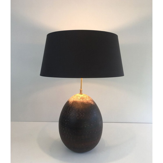 Image 1 of Lampe vintage en céramique avec lettres incrustées, 1970