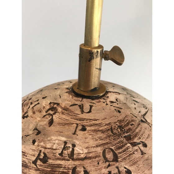 Image 1 of Lampe vintage en céramique avec lettres incrustées, 1970