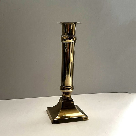 Image 1 of Chandelier vintage en laiton, Allemagne