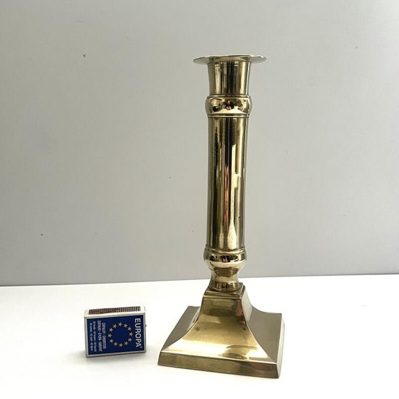 Image 1 of Chandelier vintage en laiton, Allemagne