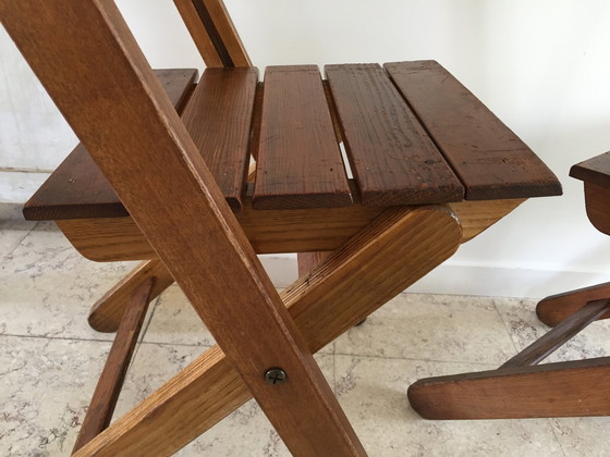 Image 1 of Chaises Pliantes Chalet "Au Feu De Bois"