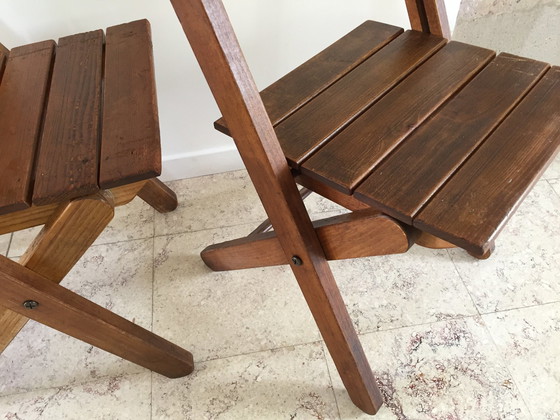 Image 1 of Chaises Pliantes Chalet "Au Feu De Bois"