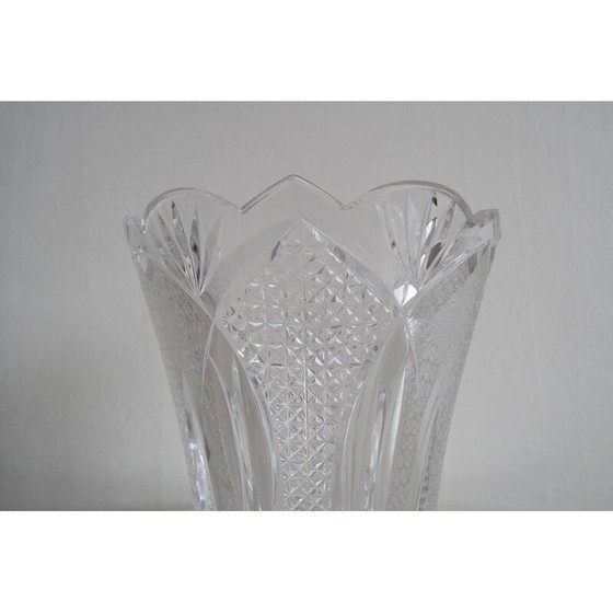 Image 1 of Vase en cristal vintage de Novy Bor, Tchécoslovaquie 1960