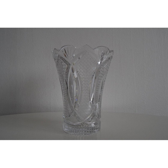 Image 1 of Vase en cristal vintage de Novy Bor, Tchécoslovaquie 1960