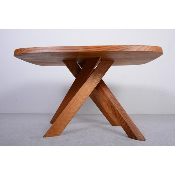 Image 1 of Table vintage Aban T35A en orme massif par Pierre Chapo
