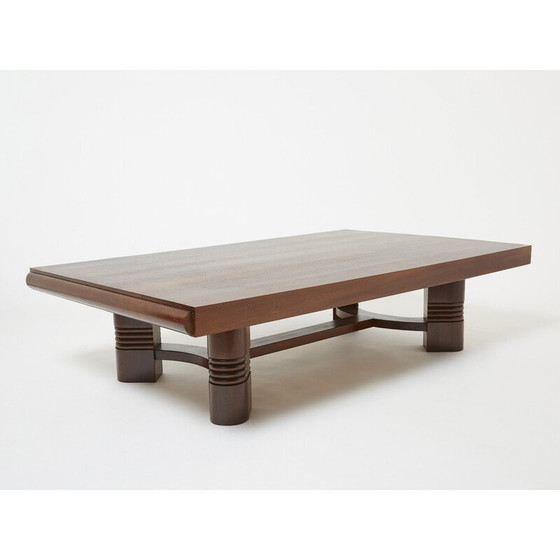 Image 1 of Table basse vintage en noyer par Charles Dudouyt, années 1940
