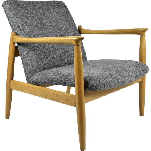 Fauteuil vintage polonais GFM64, design E.Homa, gris années 1960