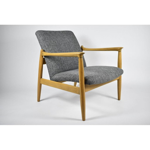 Fauteuil vintage polonais GFM64, design E.Homa, gris années 1960
