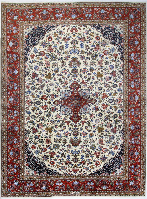 Tapis persan original noué à la main Keshan 395 X 298 cm Très bon état Fin