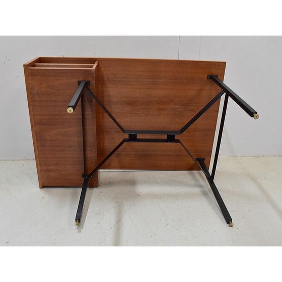 Image 1 of Bureau double vintage en placage de teck par Gérard Guermonprez, 1950