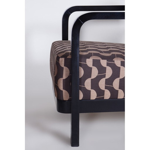 Paire de fauteuils vintage en chêne massif noirci par Josef Chochol, Tchécoslovaquie 1920