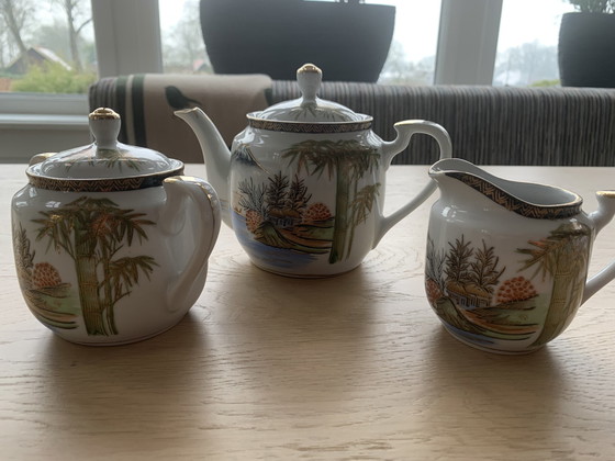 Image 1 of Service à thé en porcelaine japonaise Hayashi Kutani