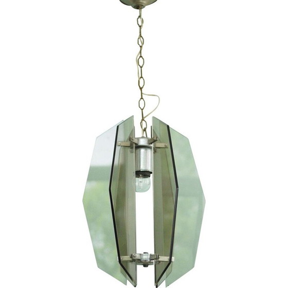 Image 1 of Suspension vintage en verre par Veca, 1970