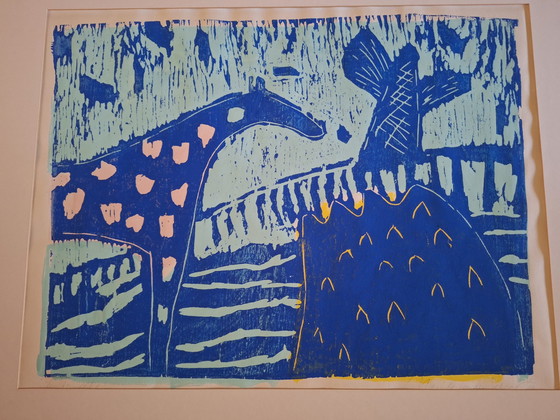 Image 1 of Œuvre d'art Gouache Marieke Van Der Schaar