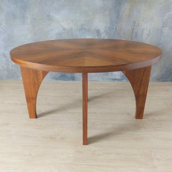 Image 1 of Table de salle à manger ovale vintage 1950