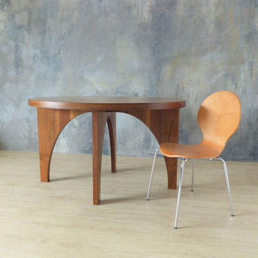 Table de salle à manger ovale vintage 1950