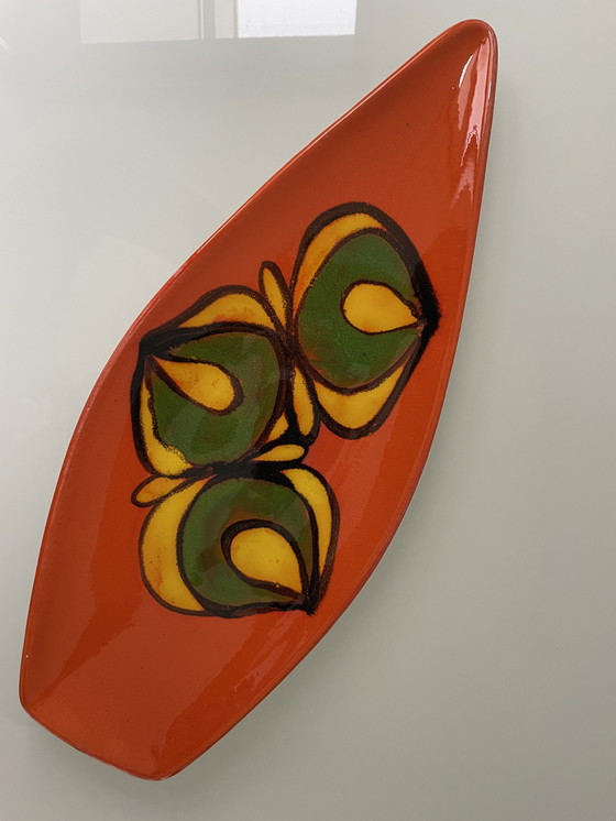 Image 1 of Rare Orange Bowl Retro 1960 - Poole Angleterre