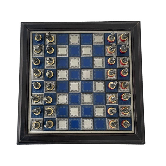 Image 1 of Franklin Mint - Jeu d'échecs - Bataille de Waterloo - Pièces en étain - Edition limitée