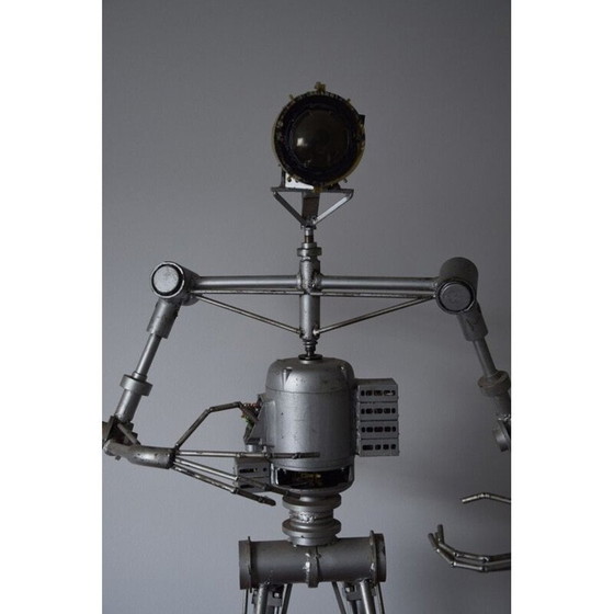 Image 1 of Vintage Sculpture art brutaliste Robot Cyclope