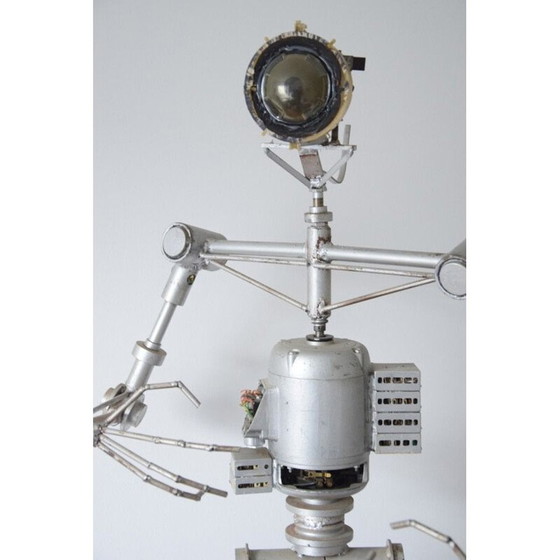 Image 1 of Vintage Sculpture art brutaliste Robot Cyclope