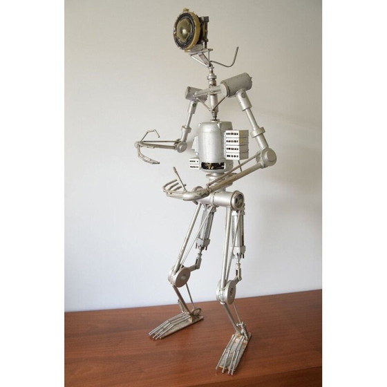 Image 1 of Vintage Sculpture art brutaliste Robot Cyclope