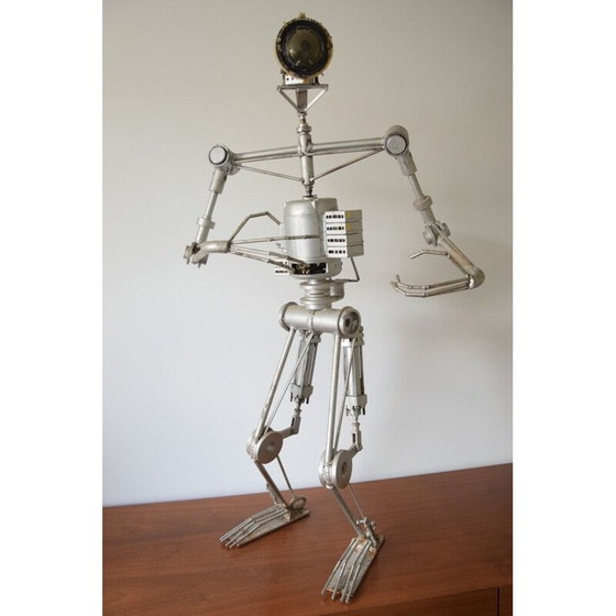 Image 1 of Vintage Sculpture art brutaliste Robot Cyclope