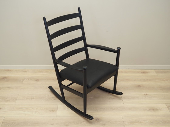 Image 1 of Chaise à bascule en hêtre, Design danois, 1970S, Production : Danemark