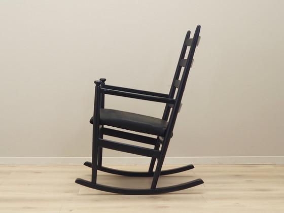 Image 1 of Chaise à bascule en hêtre, Design danois, 1970S, Production : Danemark