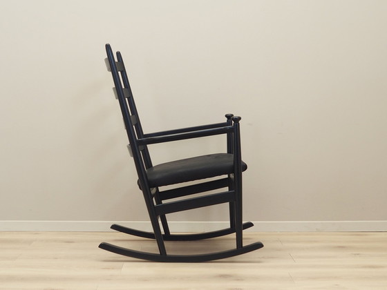 Image 1 of Chaise à bascule en hêtre, Design danois, 1970S, Production : Danemark