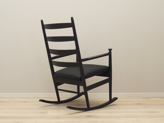 Image 1 of Chaise à bascule en hêtre, Design danois, 1970S, Production : Danemark