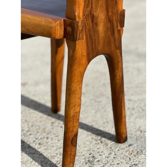 Image 1 of Ensemble de 6 chaises vintage en bois d'olivier massif pour La Maison Skela, France 1960