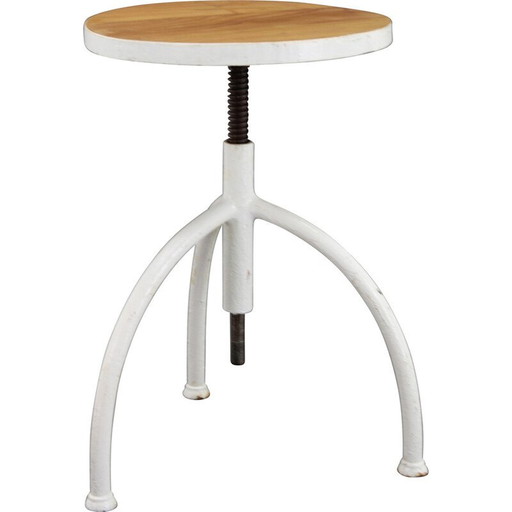 Tabouret pivotant médical vintage, Tchécoslovaquie années 1940