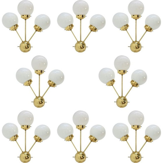 Image 1 of Lampes murales vintage en laiton par Drukov, 1970