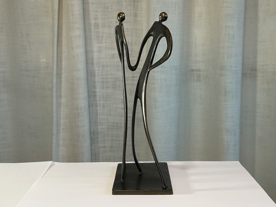 Image 1 of Corry Ammerlaan - Une poignée de main ferme - Sculpture en bronze - Artihove