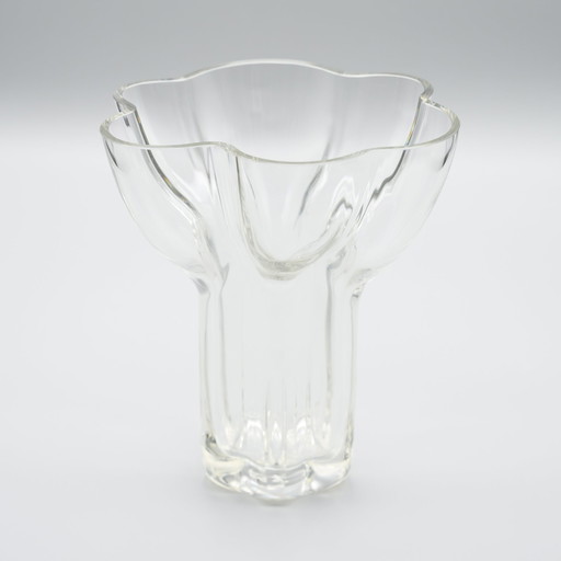 Rare Vase en verre satiné de Rosenthal dessiné par Tapio Wirkkala Modèle 470-20 CM MCM