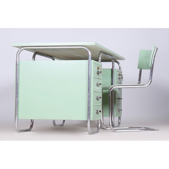 Image 1 of Bureau et chaise vintage Bauhaus par Thonet, Tchécoslovaquie, années 1930